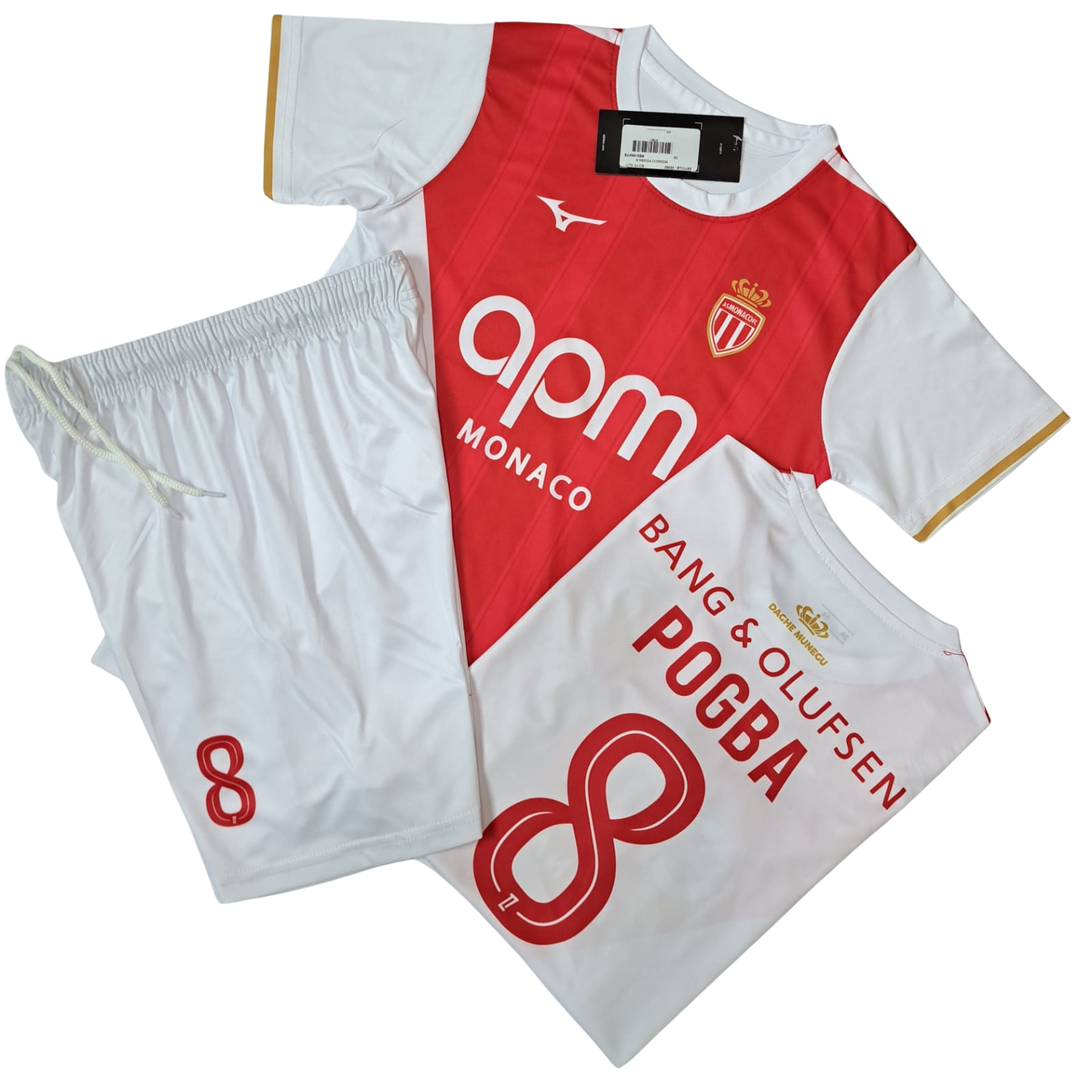 AS MONACO POGBA 8 RED-00392 BOYS FOOTBALL SUIT