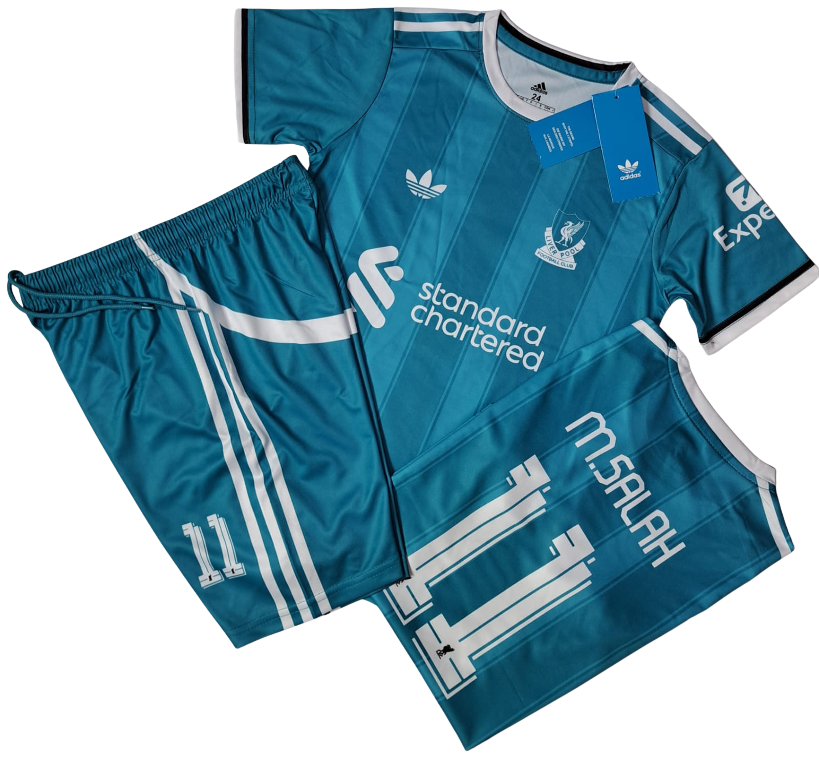 LIVERPOOL M SALAH 11 SEA/GREEN-00401 BOYS FOOTBALL SUIT