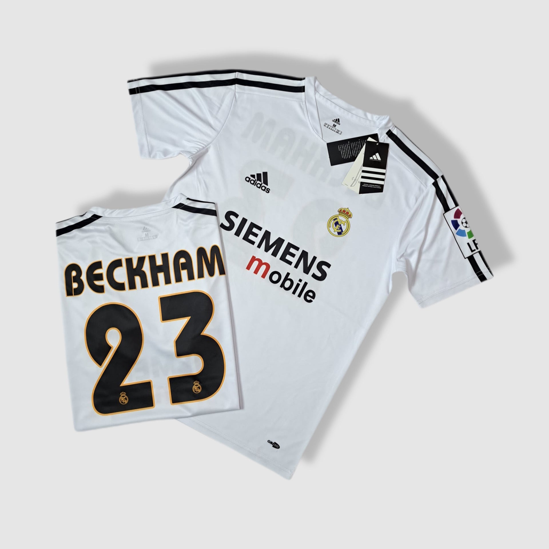 Real Madrid white t-shirt beckham 23