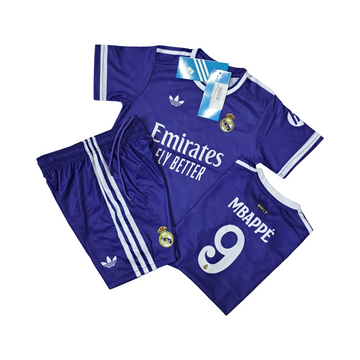 Real madrid royal blue kids suit mbappe 9