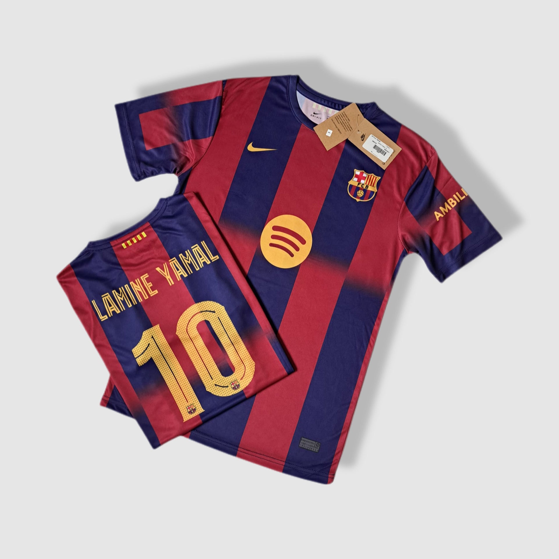 Barcelona red blue t-shirt lamine yamal 10