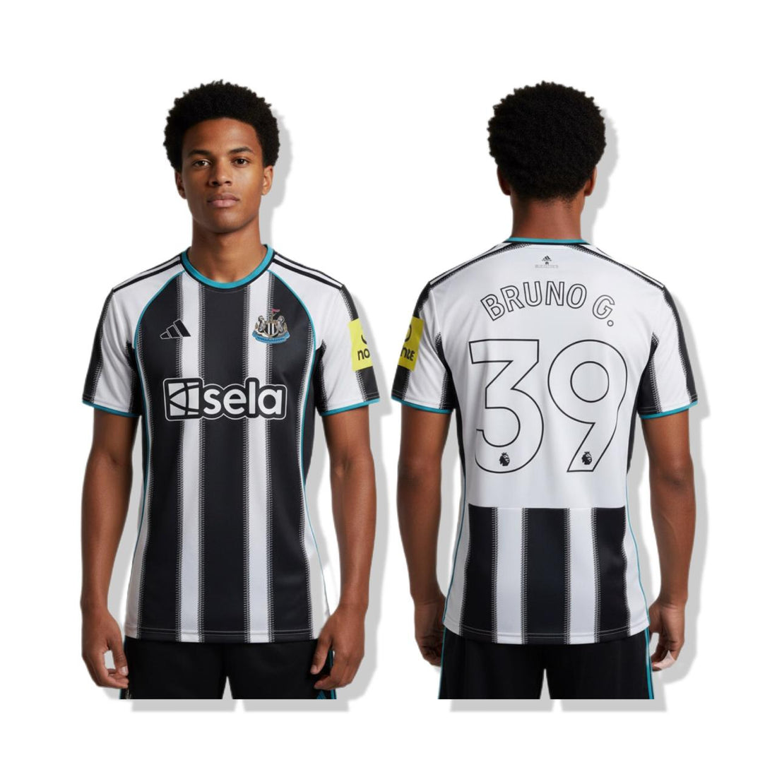 Newcastle United Black and White T-Shirt Buno G. 39