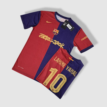 Barcelona red and blue t-shirt lamine yamal 10