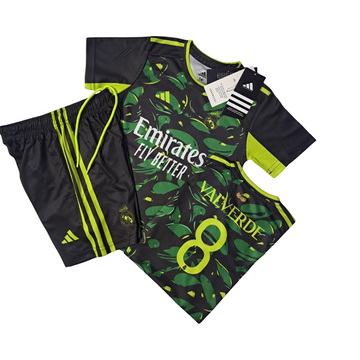 Real madrid black green kids suit valverde 8