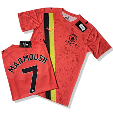 Manchester city orange t-shirt marmoush 7