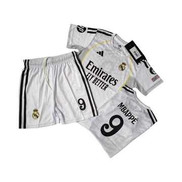 Real madrid white kids suit mbappe 9