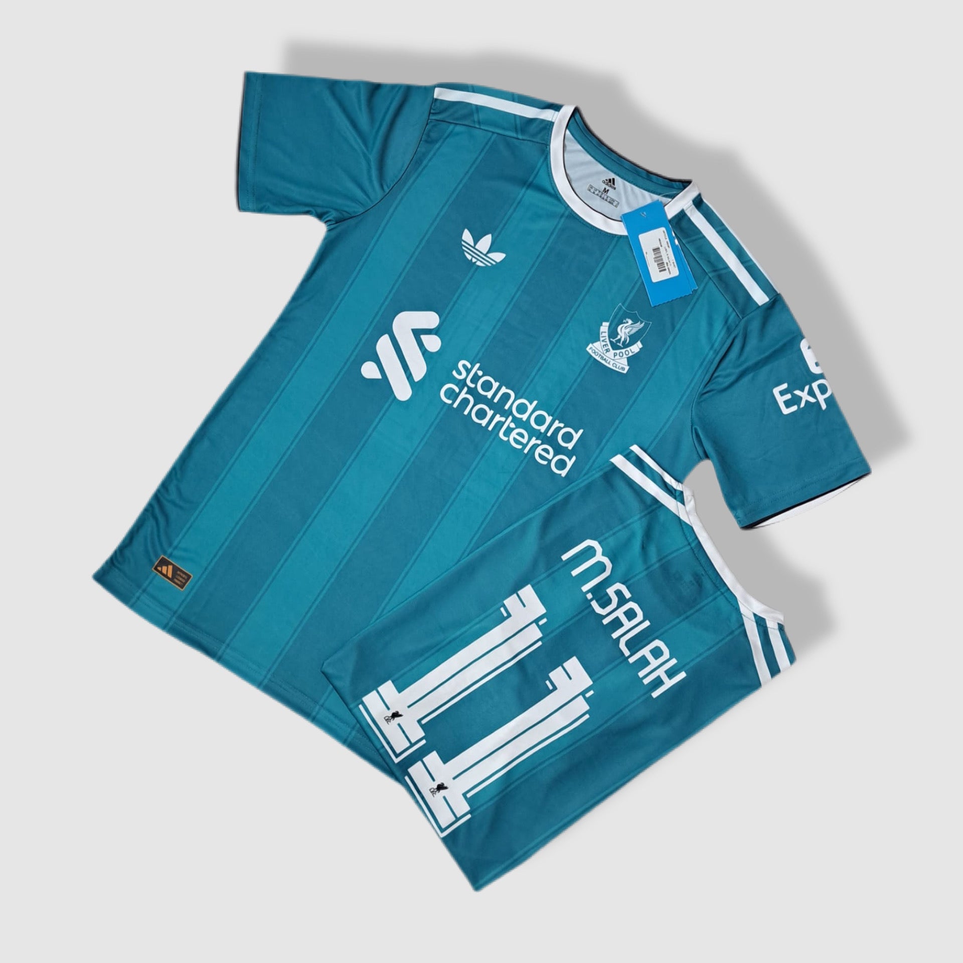 Liverpool green t-shirt m.salah 11