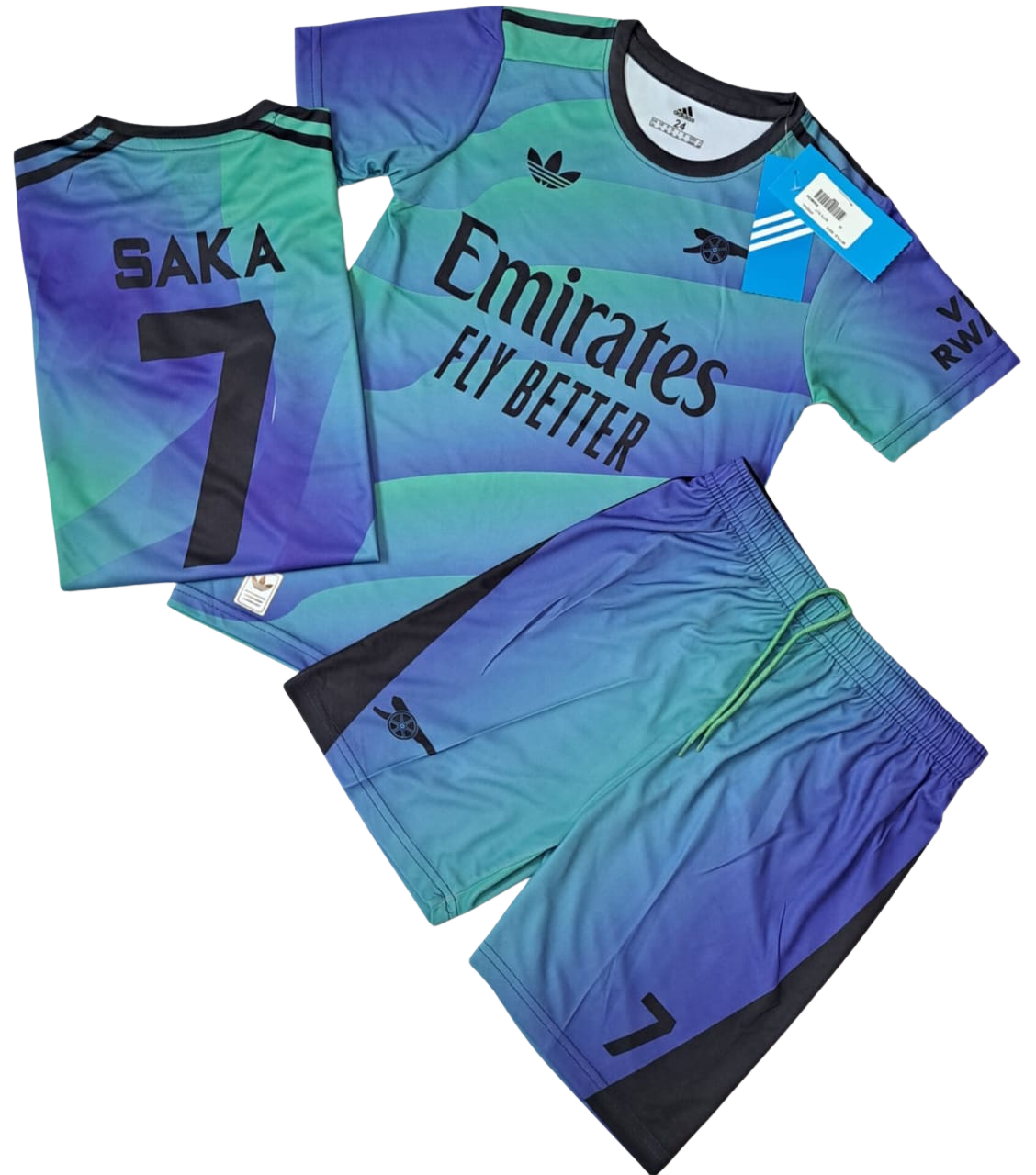 ARSENAL RAINBOW SAKA BOYS FOOTBALL SUIT