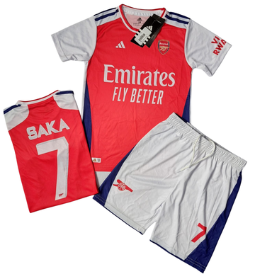 ARSENAL WHITE RED SAKA BOYS FOOTBALL SUIT