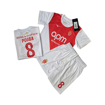 As Monaco red white kids suit pogba 8