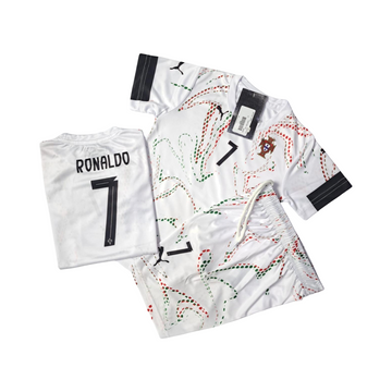 Portugal white kids suit ronaldo 7