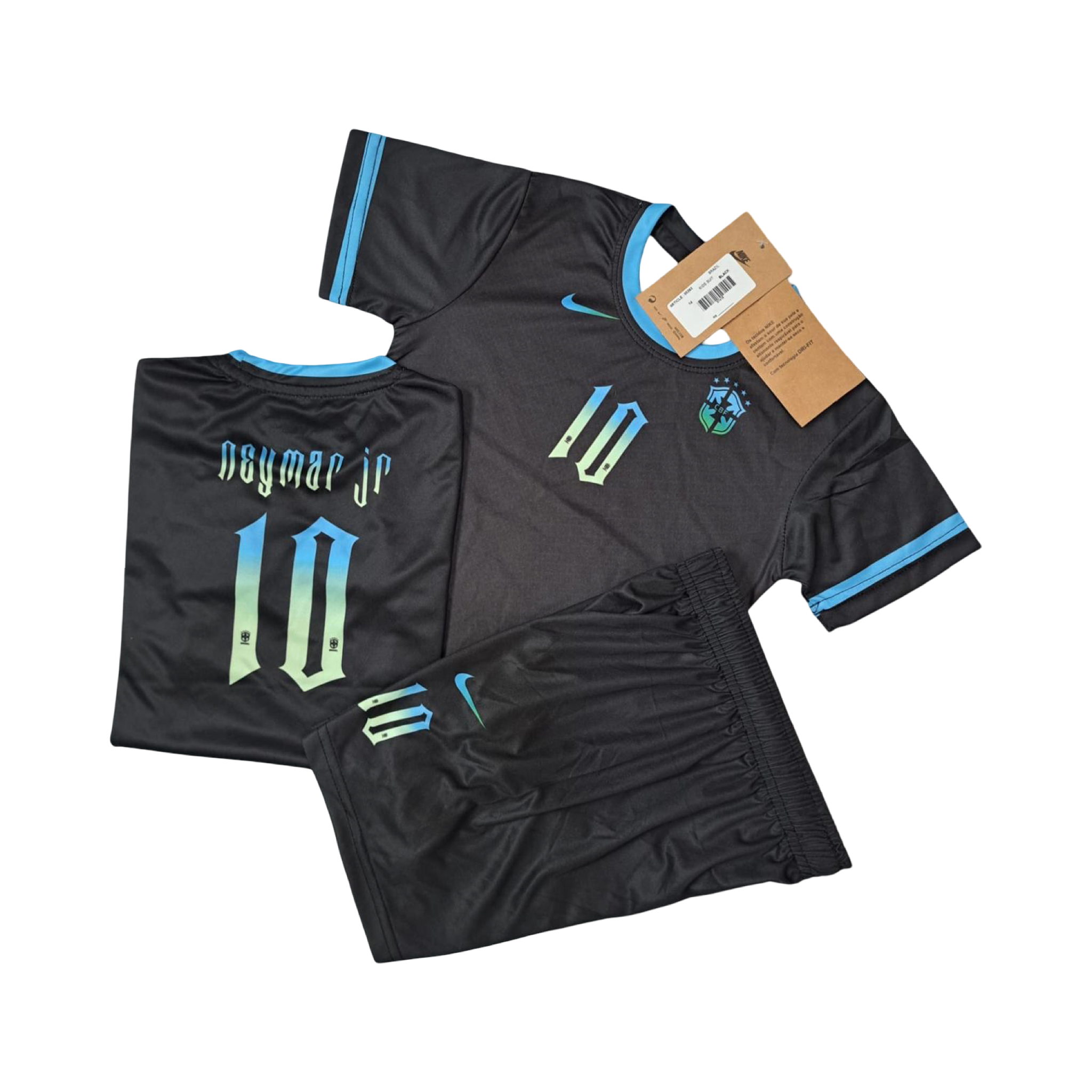 Brazil black kids suit naymar 10