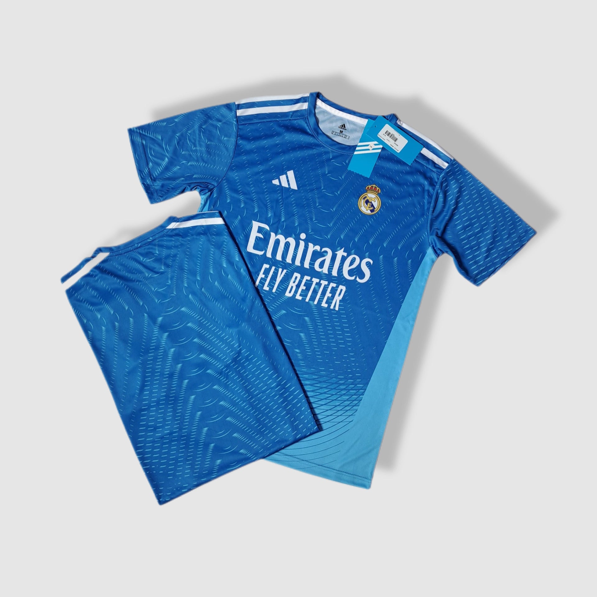Real madrid blue t-shirt gk no name