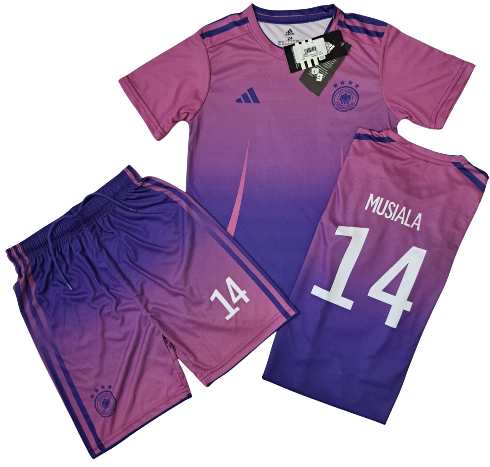 GERMANY PINK MUSIALA BOYS FOOTBALL SUIT