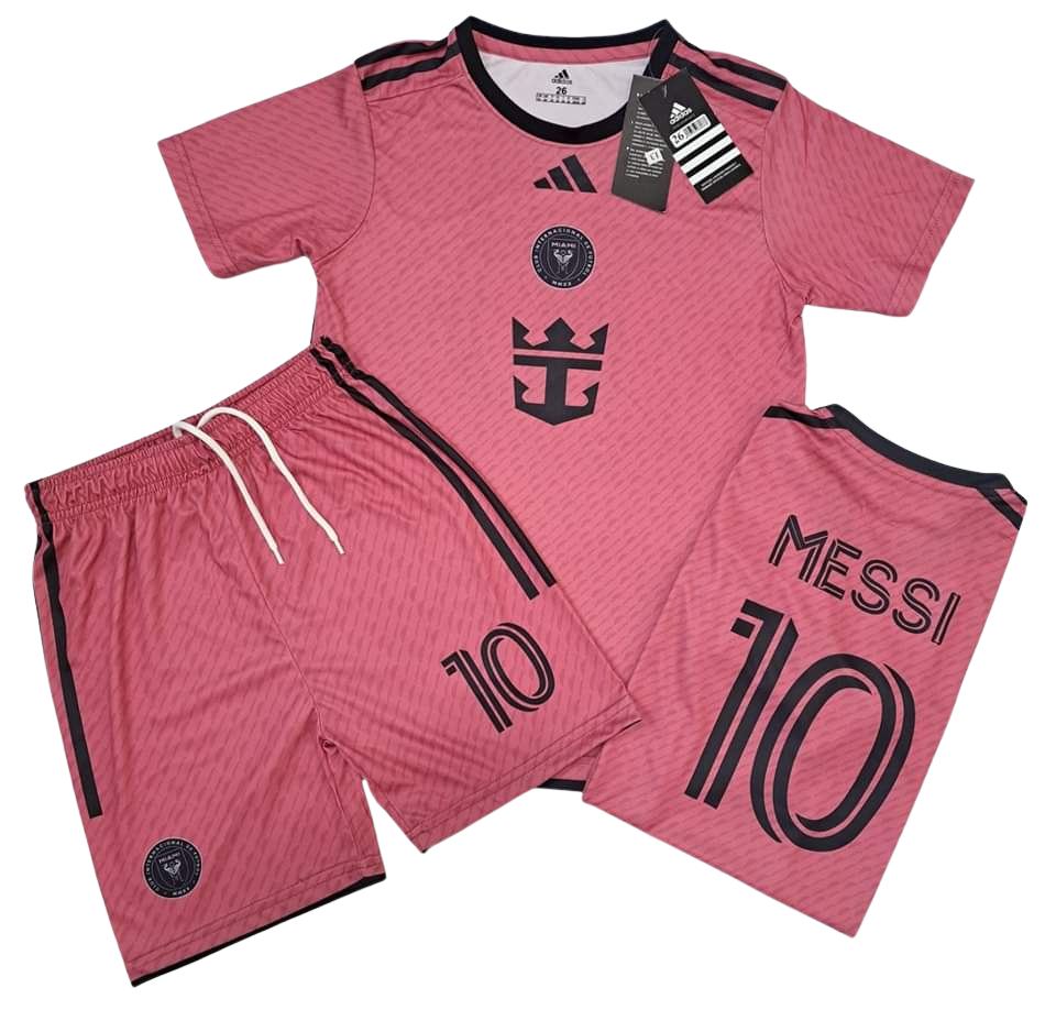 INTER MIAMI PINK MESSI BOYS FOOTBALL SUIT