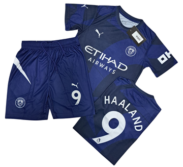 MANCHESTER CITY NAVY HAALAND BOYS FOOTBALL SUIT