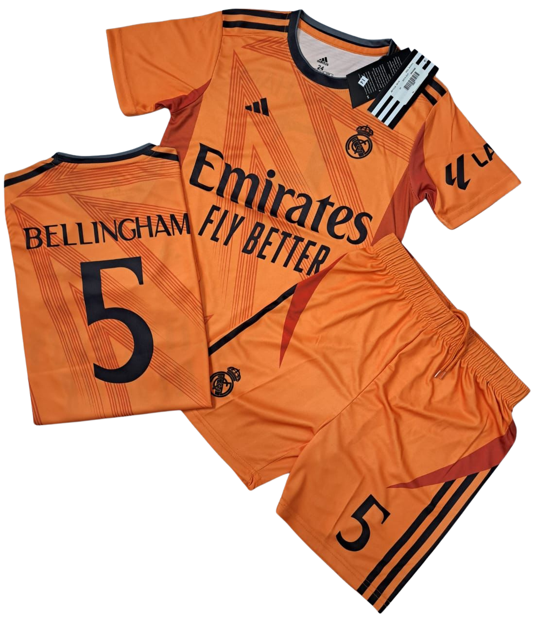 REAL MADRID ORANGE 5 BOYS FOOTBALL SUIT